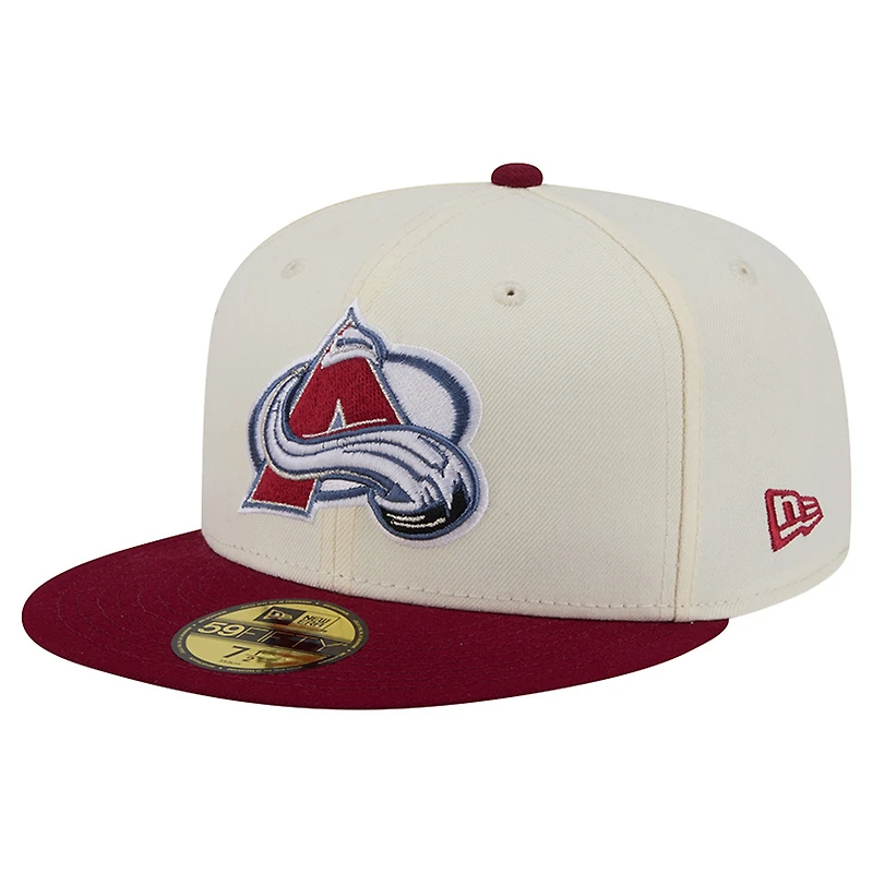 Men's New Era Cream Colorado Avalanche 250th Anniversary of the United States Two-Tone 59FIFTY Fitted Hat