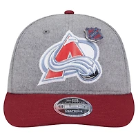 Men's New Era  Gray/Burgundy Colorado Avalanche Wool Pin Low Profile 9FIFTY Snapback Hat