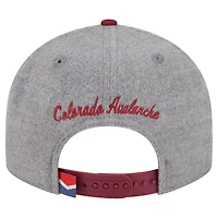 Men's New Era  Gray/Burgundy Colorado Avalanche Wool Pin Low Profile 9FIFTY Snapback Hat