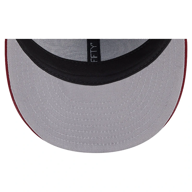 Men's New Era  Gray/Burgundy Colorado Avalanche Wool Pin Low Profile 9FIFTY Snapback Hat