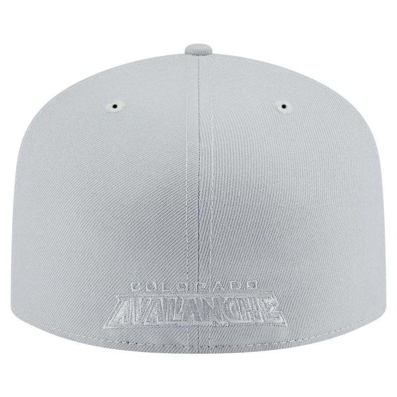 Men's New Era Gray Colorado Avalanche Color Pack A-Frame 59FIFTY Fitted Hat