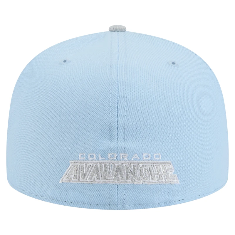Men's New Era  Light Blue/Gray Colorado Avalanche Color Pack Two-Tone 59FIFTY Fitted Hat