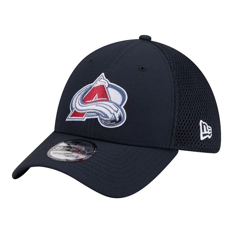 Men's New Era  Navy Colorado Avalanche Logo 39THIRTY Flex Hat