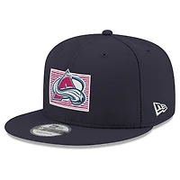Casquette snapback 9FIFTY bleu marine New Era Colorado Avalanche State Pride pour homme