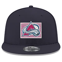 Casquette snapback 9FIFTY bleu marine New Era Colorado Avalanche State Pride pour homme