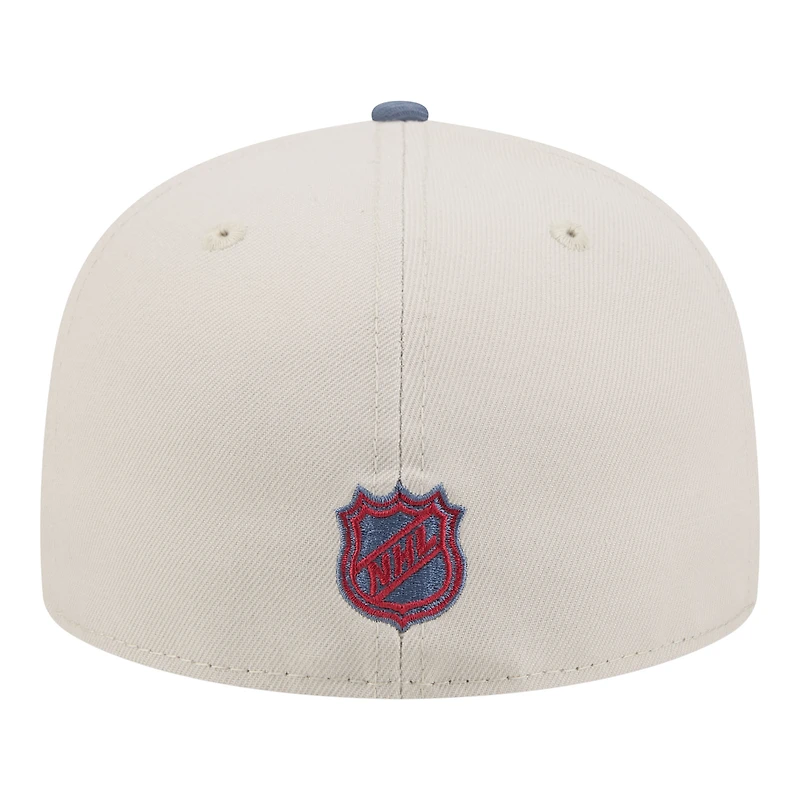 Men's New Era  Tan/Blue Colorado Avalanche Localized City Icon 59FIFTY Fitted Hat
