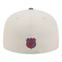 Men's New Era  Tan/Blue Colorado Avalanche Localized City Icon 59FIFTY Fitted Hat