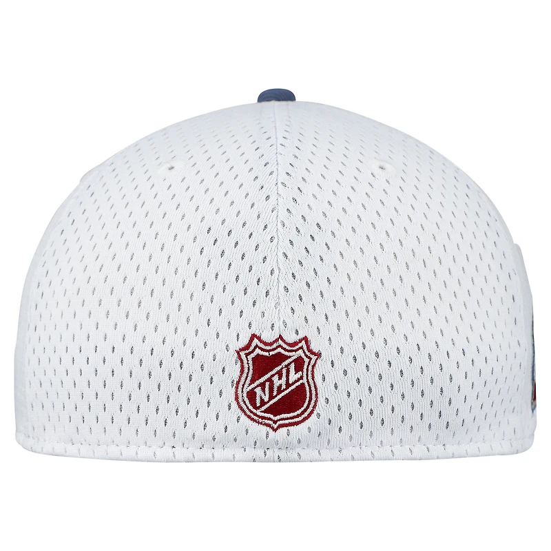 Men's New Era White/Navy Colorado Avalanche Mesh Crown Two-Tone 59FIFTY Fitted Hat