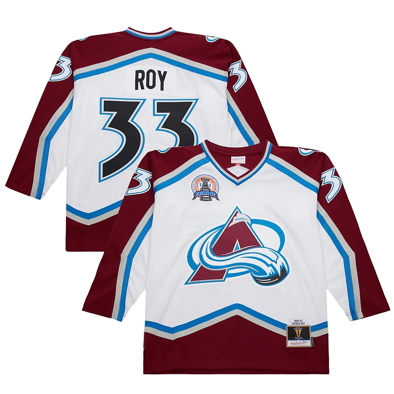 Maillot de jeu puissance Patrick Roy blanc Colorado Avalanche 2000-01 pour homme