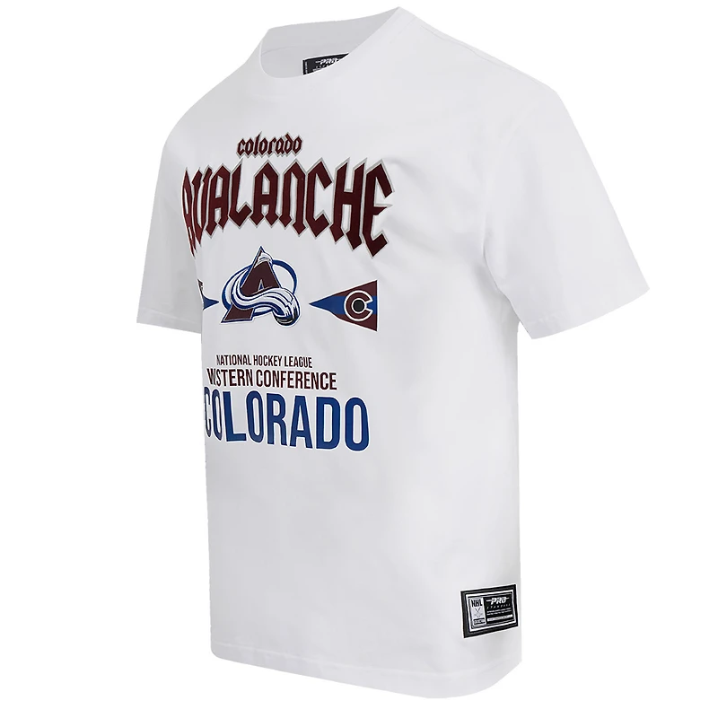 T-shirt blanc Pro Standard pour hommes, Colorado Avalanche City Tour