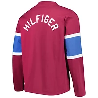 Men's Tommy Hilfiger Burgundy Colorado Avalanche Walter Lace-Up Long Sleeve Top