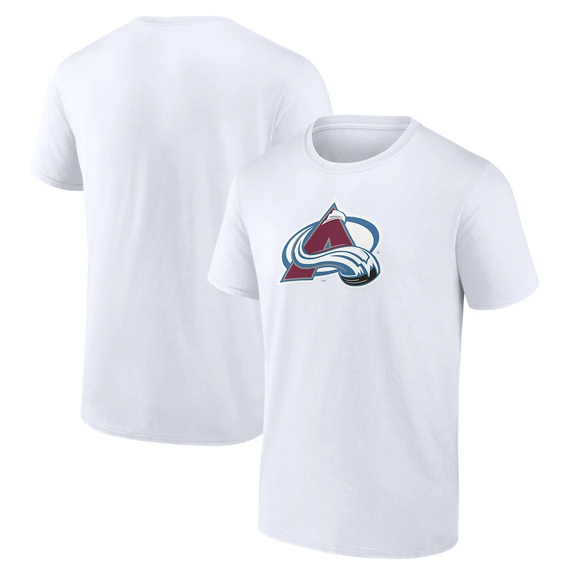Men's White Colorado Avalanche Secondary Logo T-Shirt