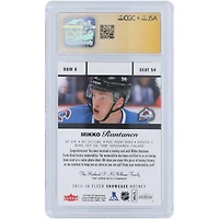 Carte de recrue authentifiée signée par Mikko Rantanen, Colorado Avalanche, Fleer Showcase Maroon Relic #54, 2015-16, CGC Fanatics