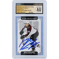 Carte autographiée de Mikko Rantanen Colorado Avalanche 2019-20 Upper Deck Chronology Metallic Blue #162 #/122 CGC Fanatics Witnessed Authenticated Auto 10