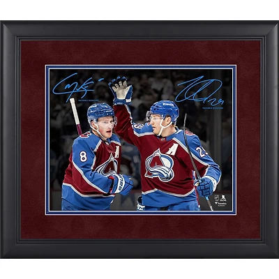 Nathan MacKinnon & Cale Makar Colorado Avalanche Facsimile Signature Framed 11" x 14" Spotlight Photograph