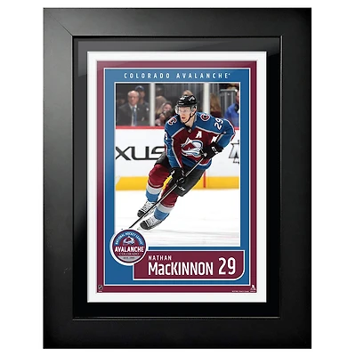 Nathan MacKinnon Colorado Avalanche - 12'' x 16'' Jersey Block Design Photo encadrée