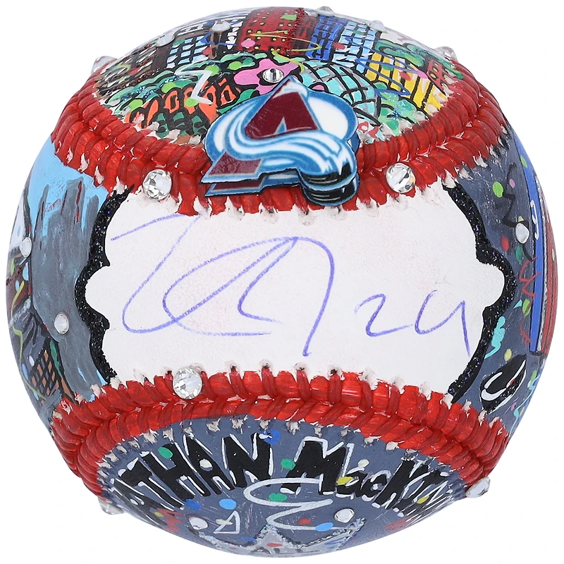 Ballon de baseball autographié par Nathan MacKinnon Colorado Avalanche