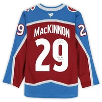 Nathan MacKinnon Colorado Avalanche Autographed Burgundy Fanatics Premium Jersey with "1,000th PT 3/10/25" Inscription - Limited Edition of 25
