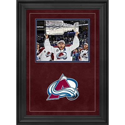 Nathan MacKinnon Colorado Avalanche Autographed Deluxe Framed 2022 Stanley Cup Champions 8" x 10" Raising Cup Photograph