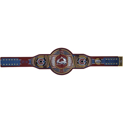 Ceinture de titre WWE Legacy autographiée par Nathan MacKinnon Colorado Avalanche avec inscription « 2022 SC Champs » - Édition limitée n° 5/5
