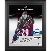 Nathan MacKinnon Colorado Avalanche Facsimile Signature Framed 11" x 14" Impact Collage with a Piece of Game-Used Puck - Limited Edition of 250