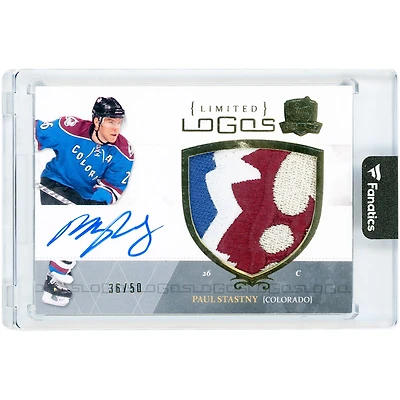 Carte autographiée Paul Stastny, Colorado Avalanche, 11 Upper Deck The Cup Limited Logos GU Relic #LL-PA #36/50