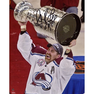 Ray Bourque Colorado Avalanche Autographed 8" x 10" Raising Stanley Cup Photograph