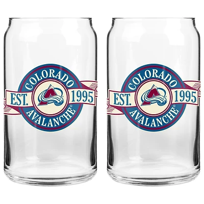 The Sports Vault Colorado Avalanche 16 oz. Two-Pack Can Glass Set
