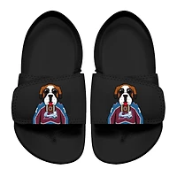 Sandales à glissière ISlide noires pour tout-petit, mascotte de l'Avalanche du Colorado