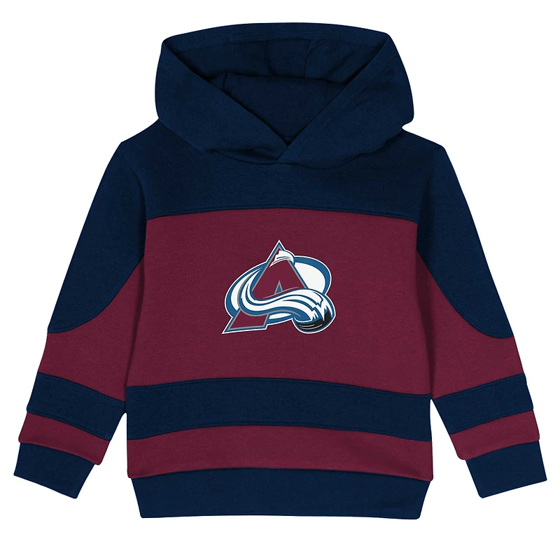 Toddler Navy/Burgundy Colorado Avalanche Puck Hero Fleece Hoodie and Sweatpants Set