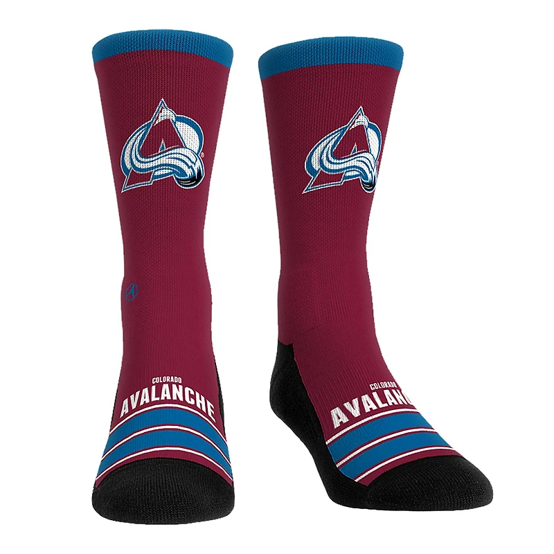 Chaussettes unisexes Rock Em Socks Colorado Avalanche Gametime Stripe Crew