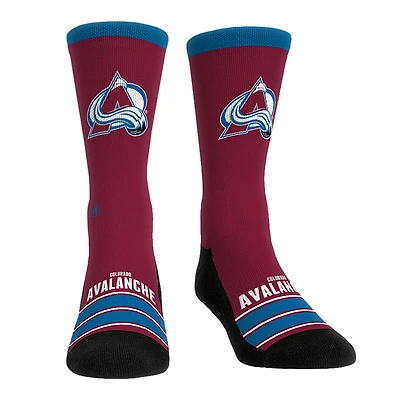 Chaussettes unisexes Rock Em Socks Colorado Avalanche Gametime Stripe Crew