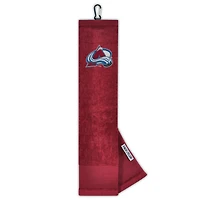 Serviette de golf WinCraft Colorado Avalanche 16" x 25" brodée visage/club à trois plis