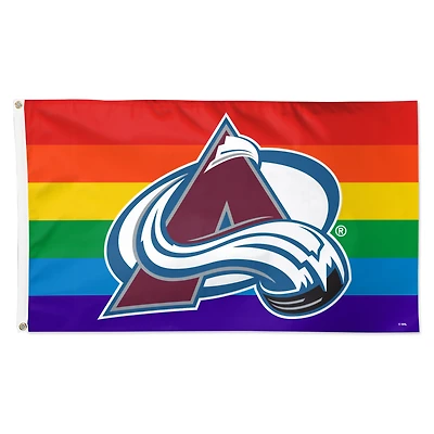 Drapeau de luxe WinCraft Colorado Avalanche 3 pi x 5 pi, simple face, fierté de l'équipe
