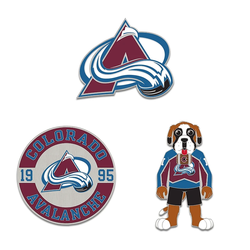 Ensemble de pin de collection WinCraft Colorado Avalanche en trois pièces