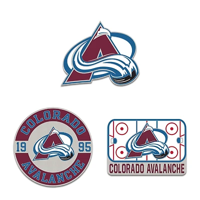 Ensemble de pin de collection WinCraft Colorado Avalanche en trois pièces