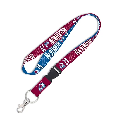 WinCraft Nathan MacKinnon Colorado Avalanche Buckle Player - Lanière