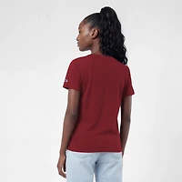 Women's Champion  Burgundy Colorado Avalanche Arch Mascot Logo T-Shirt