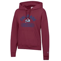 Women's Champion  Burgundy Colorado Avalanche Arched Pill Box Hoodie