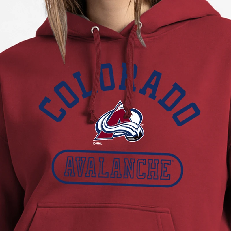 Women's Champion Burgundy Colorado Avalanche Arched Pill Box Hoodie