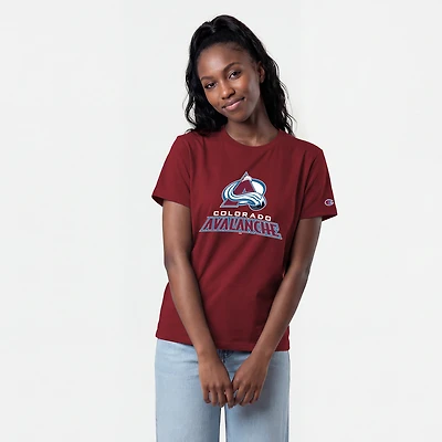 Women's Champion  Burgundy Colorado Avalanche Wordmark Lockup T-Shirt