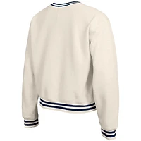 Women's Champion  Cream Colorado Avalanche Bold Laurels Reverse Weave Yarn Crewneck Sweatshirt