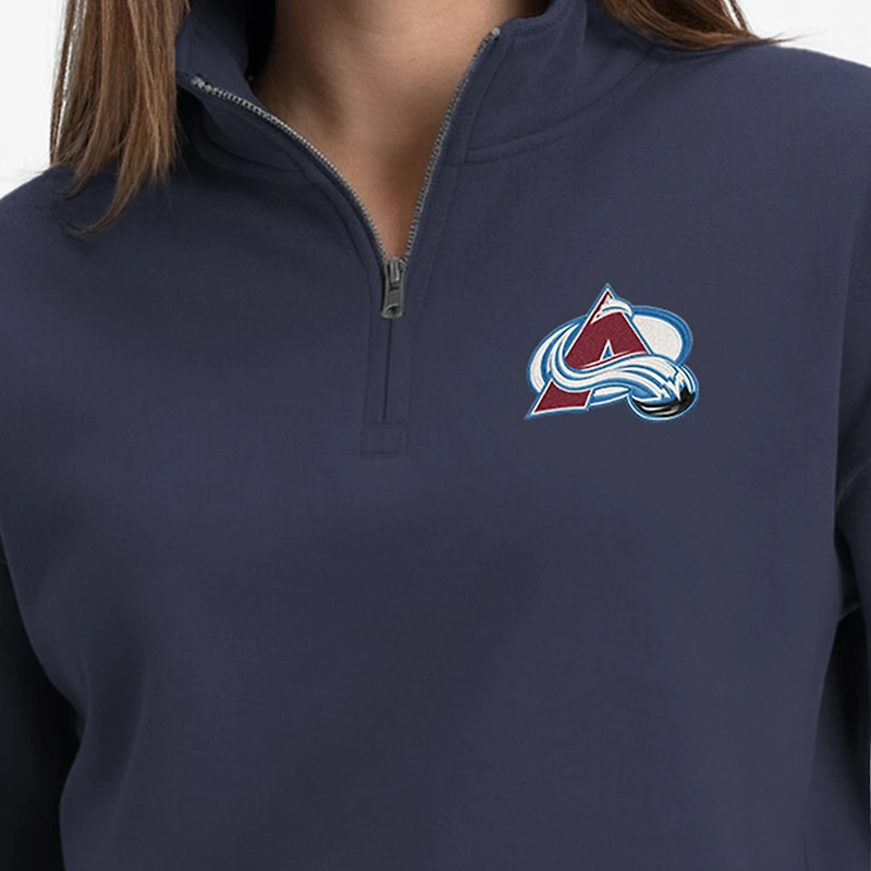 Women's Champion  Navy Colorado Avalanche Powerblend Quarter-Zip Sweatshirt