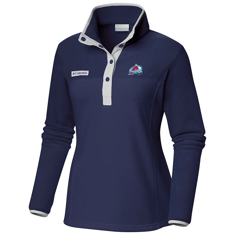 Women's Columbia Navy Colorado Avalanche Benton Springs Half-Snap Jacket
