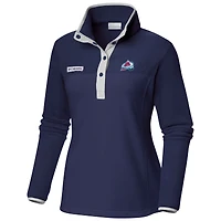 Women's Columbia Navy Colorado Avalanche Benton Springs Half-Snap Jacket