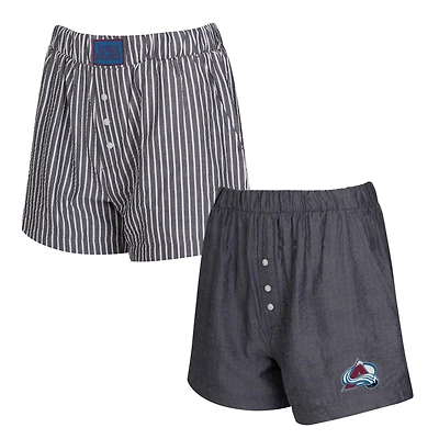Ensemble de deux boxers Concepts Sport Charcoal Colorado Avalanche pour femme