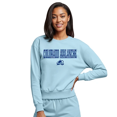 Women's Concepts Sport Light Blue Colorado Avalanche Tonal Pullover Sweatshirt