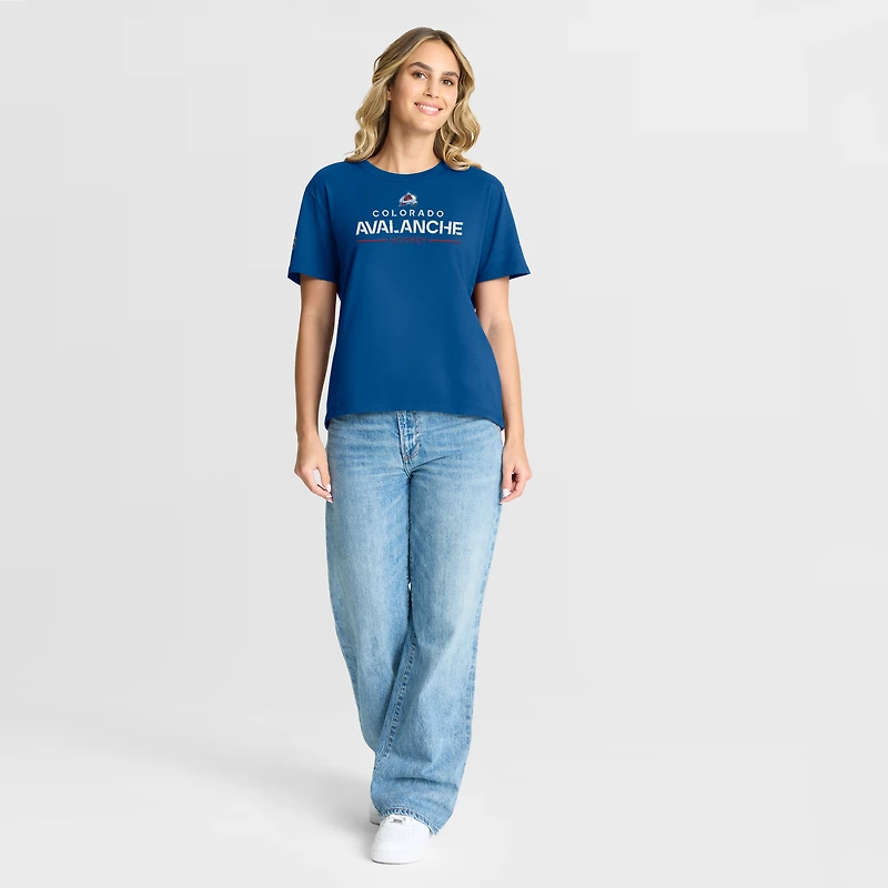 Women's Fanatics Blue Colorado Avalanche Authentic Pro Primary T-Shirt