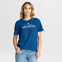 T-shirt Fanatics bleu Colorado Avalanche Authentic Pro Primary pour femme