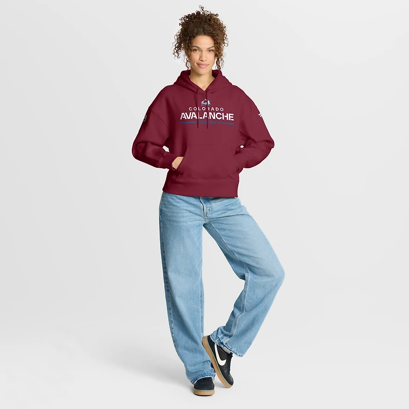 Women's Fanatics Burgundy Colorado Avalanche Authentic Pro Primary Pullover Hoodie